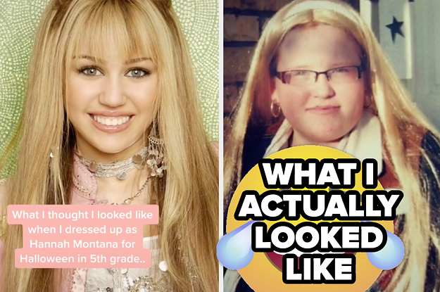 Women Are Sharing What They Thought They Looked Like Dressing Up As Hannah Montana As A Child Vs. What They Actually Looked Like, And It's Gold