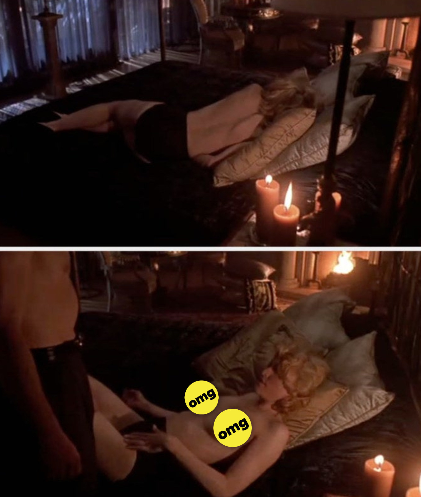 Rebecca and Frank having sex by candlelight in &quot;Body of Evidence&quot;