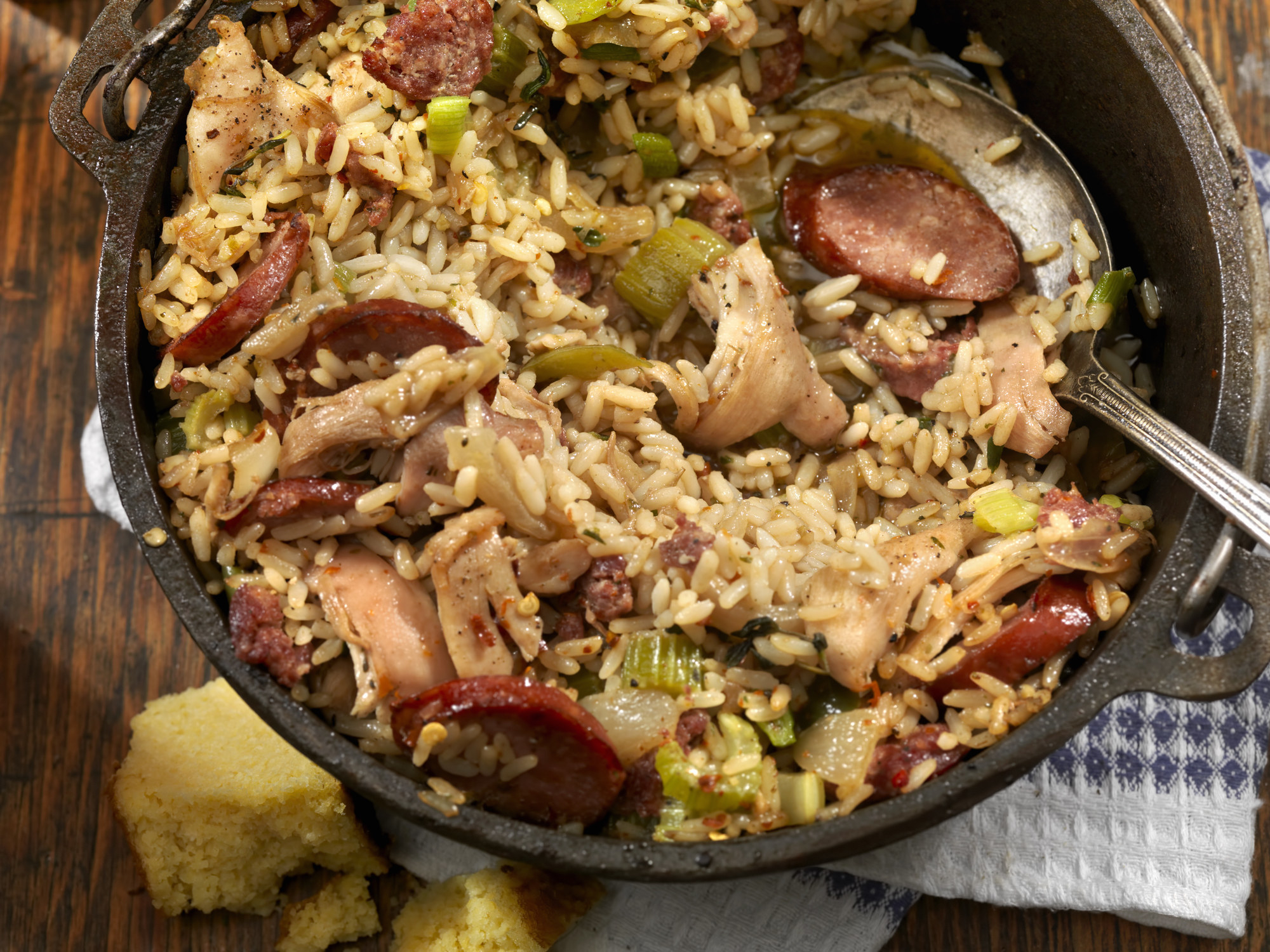 A sausage and pepper skillet.