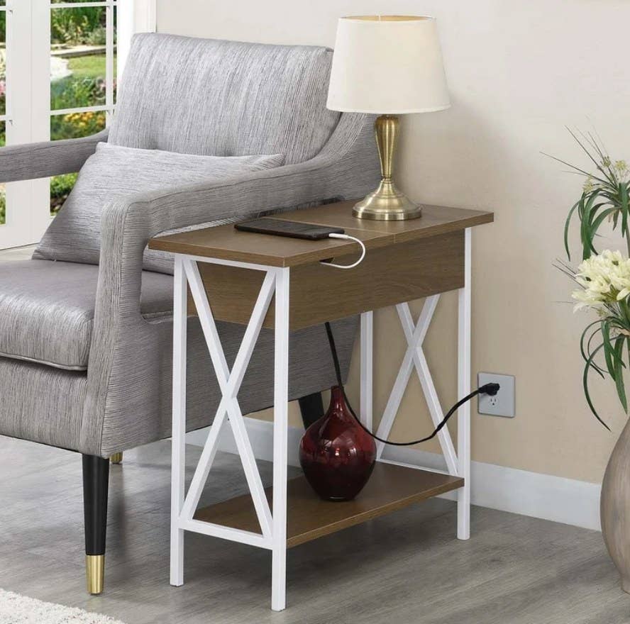 31 Must Have S From Wayfair, White End Table With Built In Lamp Attached