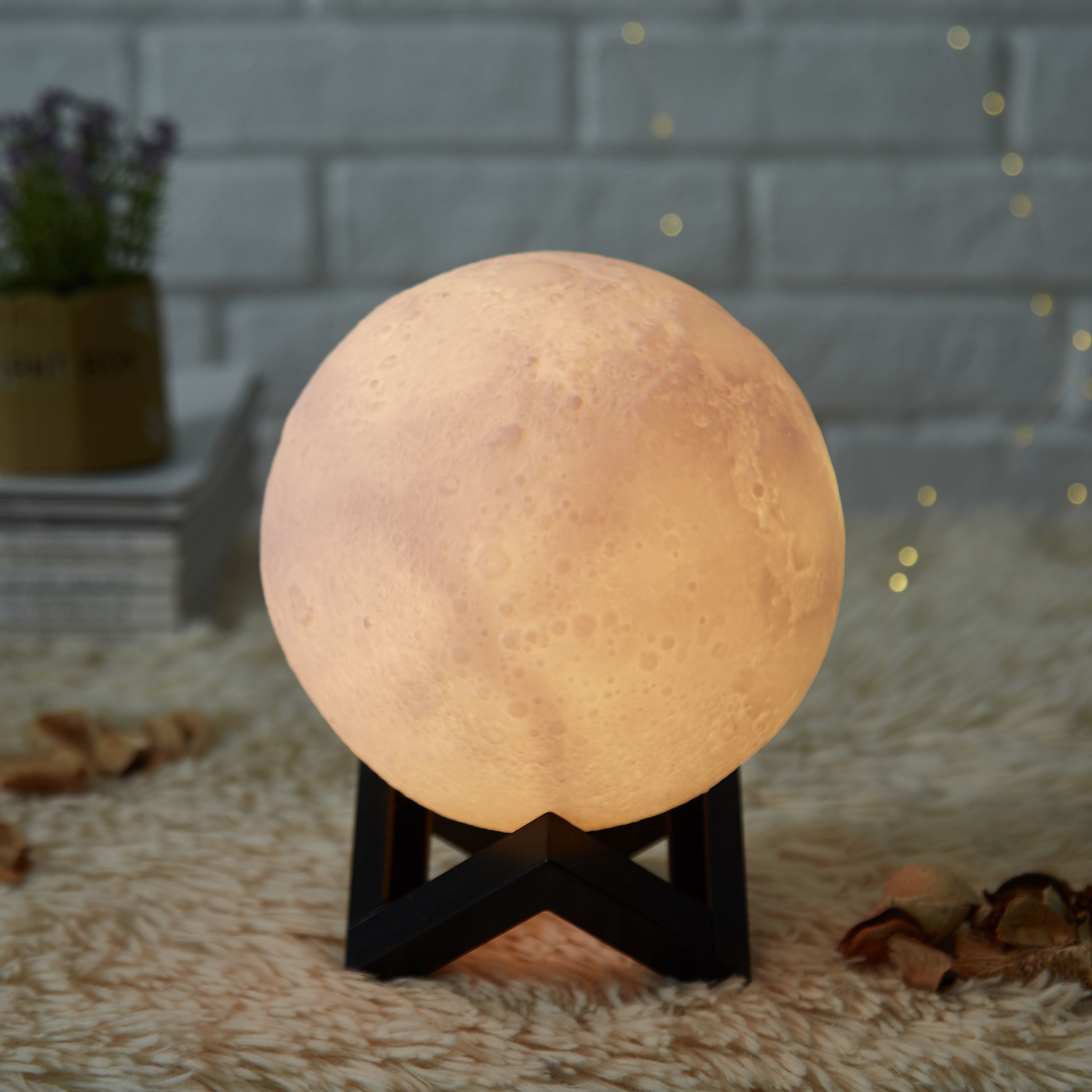 The moon lamp on a stand