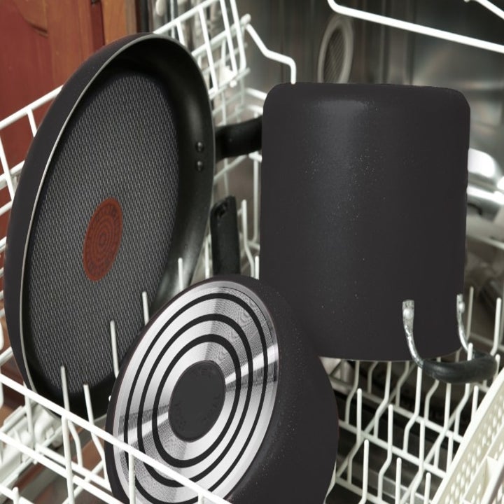 The stock pot in a dishwasher