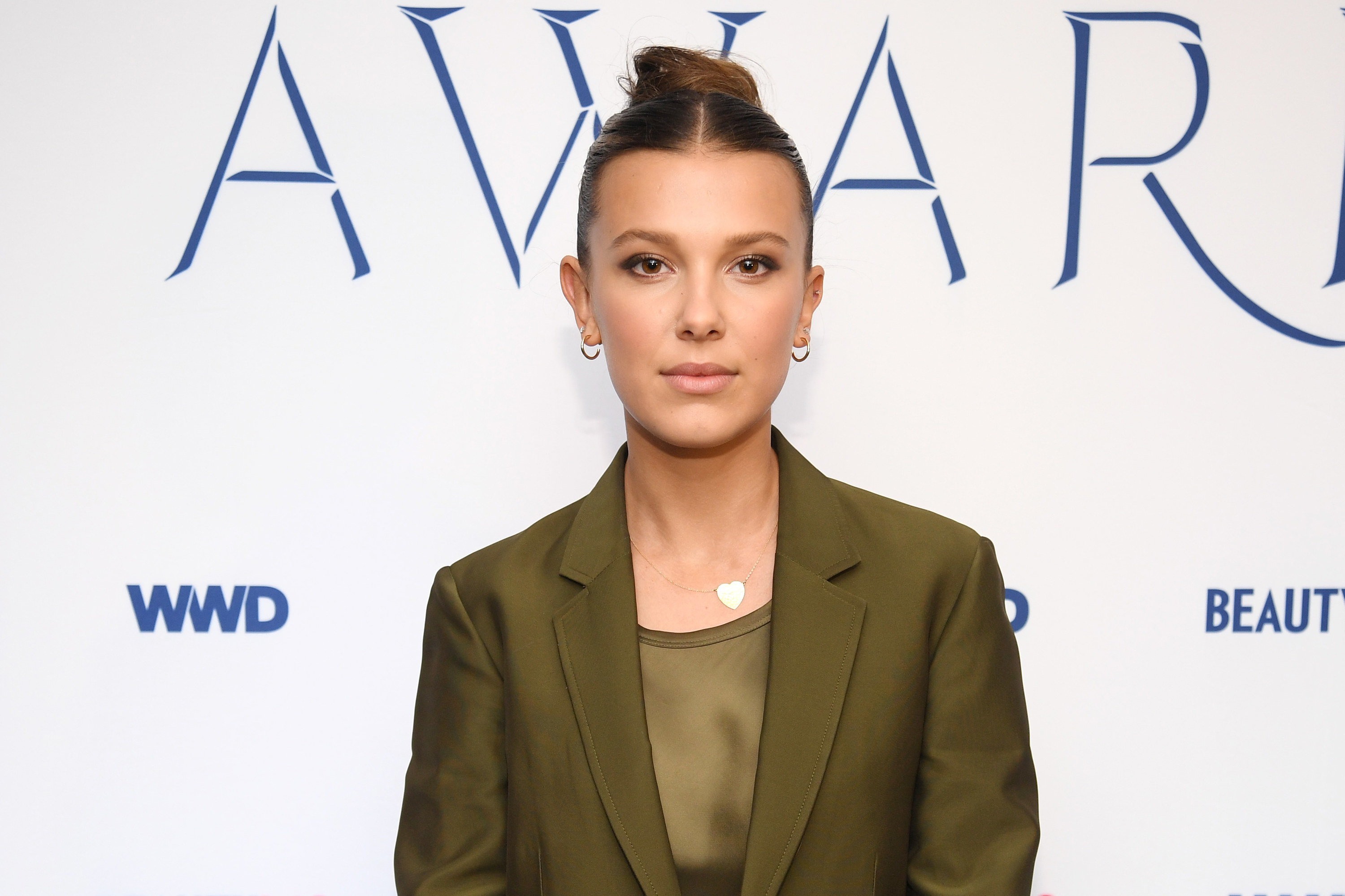 Millie Bobby Brown attends the 2019 WWD Beauty Inc Awards at The Rainbow Room on December 11, 2019, in New York City