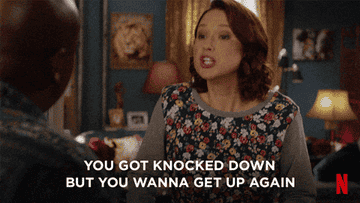 Kimmy (Ellie Kemper) says, &quot;You got knocked down but you wanna get up again. You&#x27;re tub-thumping!&quot; on Unbreakable Kimmy Schmidt