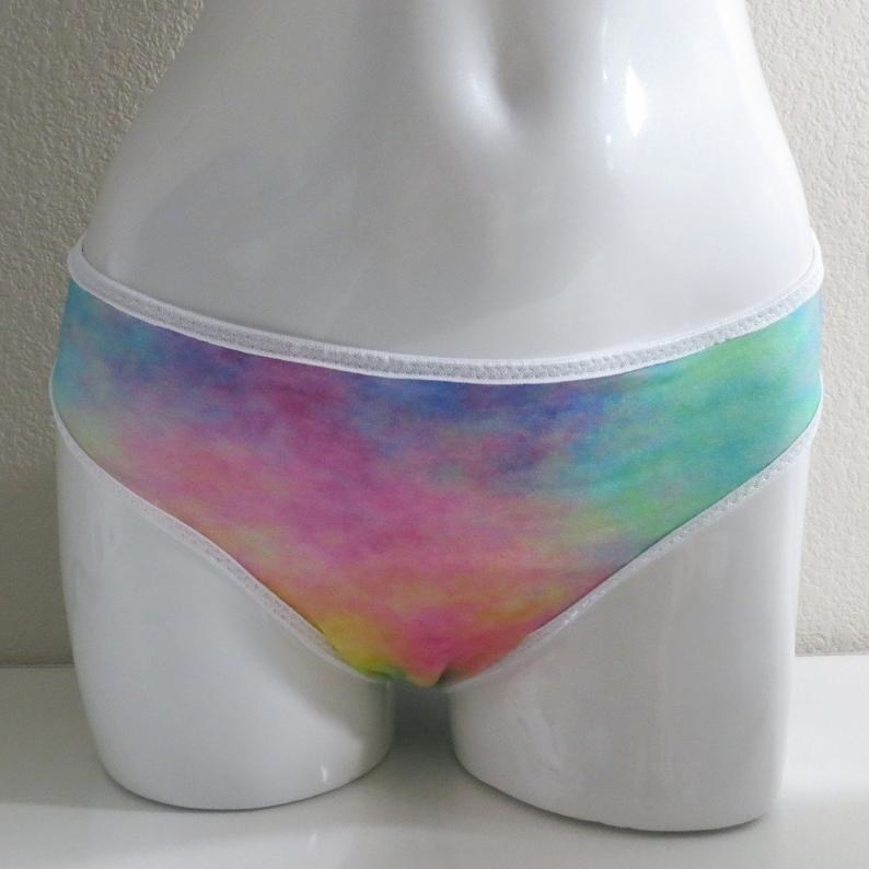 a pair of pastel print underwear