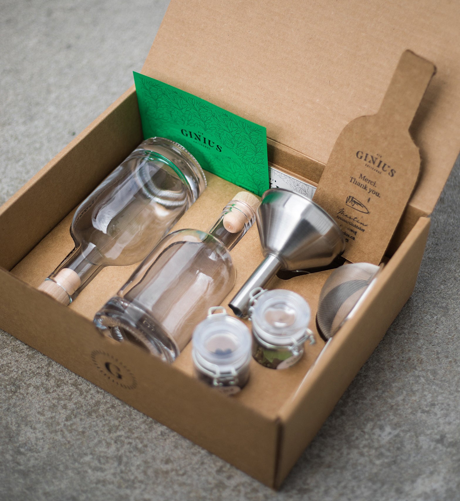 The gin kit in a box