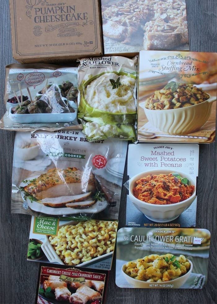 A handful of Trader Joe&#x27;s Thanksgiving items.