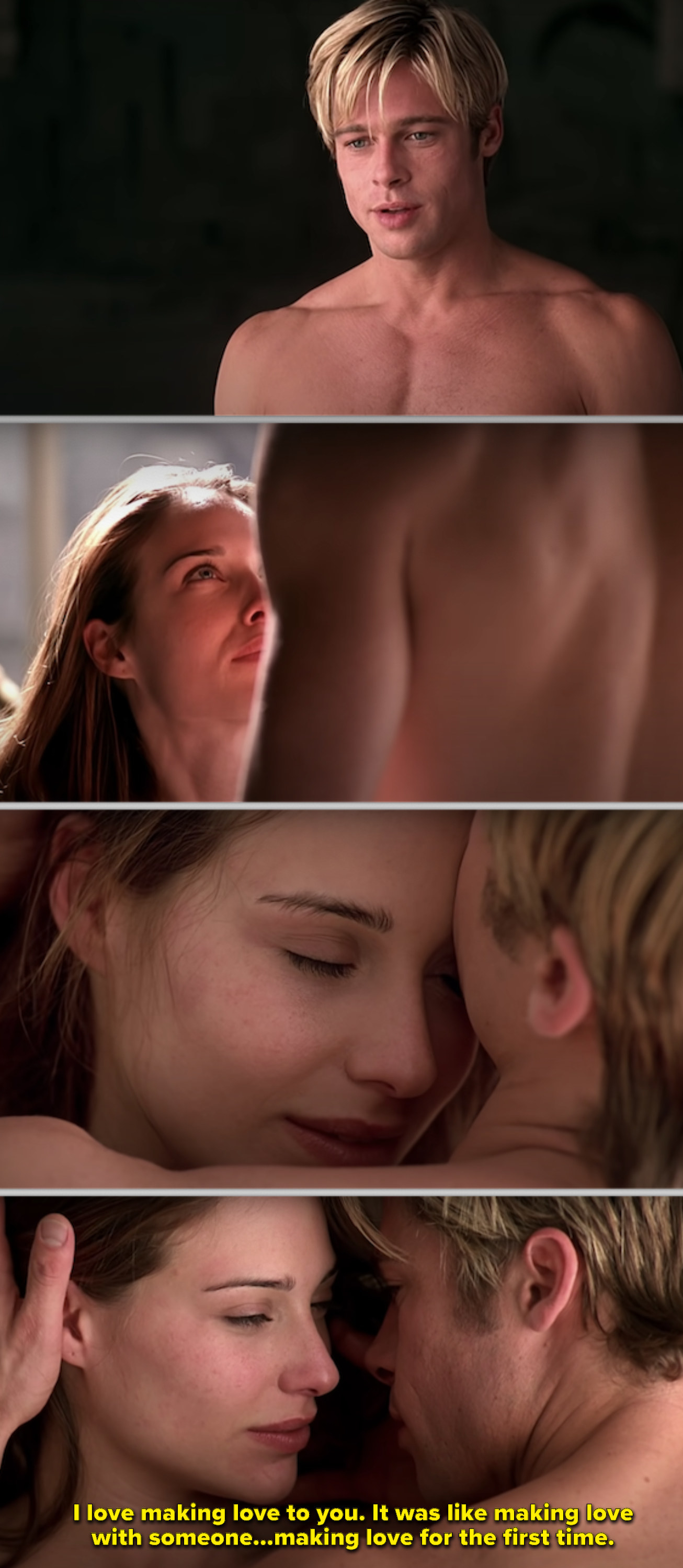 Brad Pitt and Claire Forlani during their sex scene in &quot;Meet Joe Black&quot;