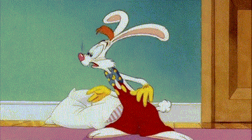 A gif of Roger Rabbit looking shocked