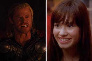 Thor from the movie "Thor" and Mitchie from the movie "Camp Rock"