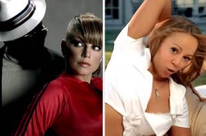 Black Eyed Peas in their "My Humps" music video and Mariah Carey in her "Touch My Body" music video