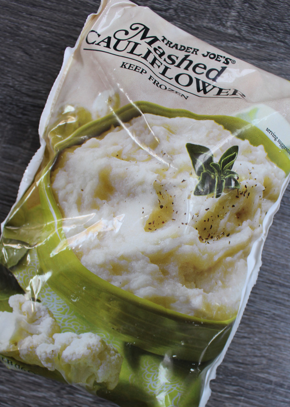 A bag of frozen mashed cauliflower.