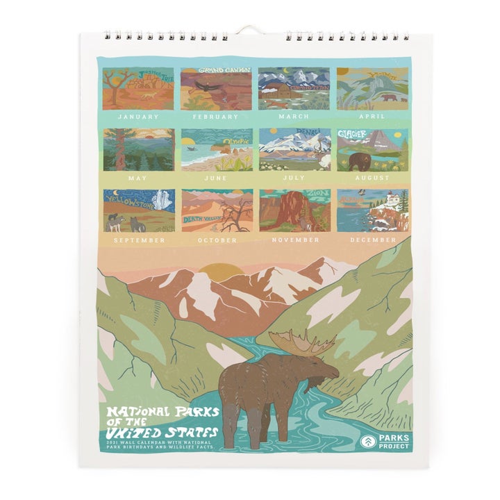 the back of the calendar showcasing the images for each month 