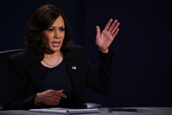 Harris at the 2020 Vice Presidential debate