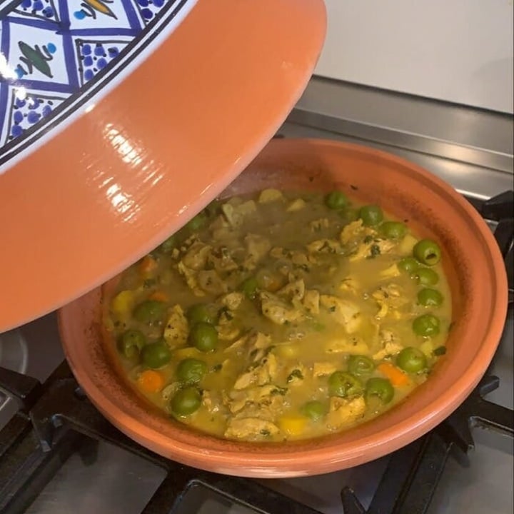 Reviewer's picture of cooking a tender chicken dish in the tagine