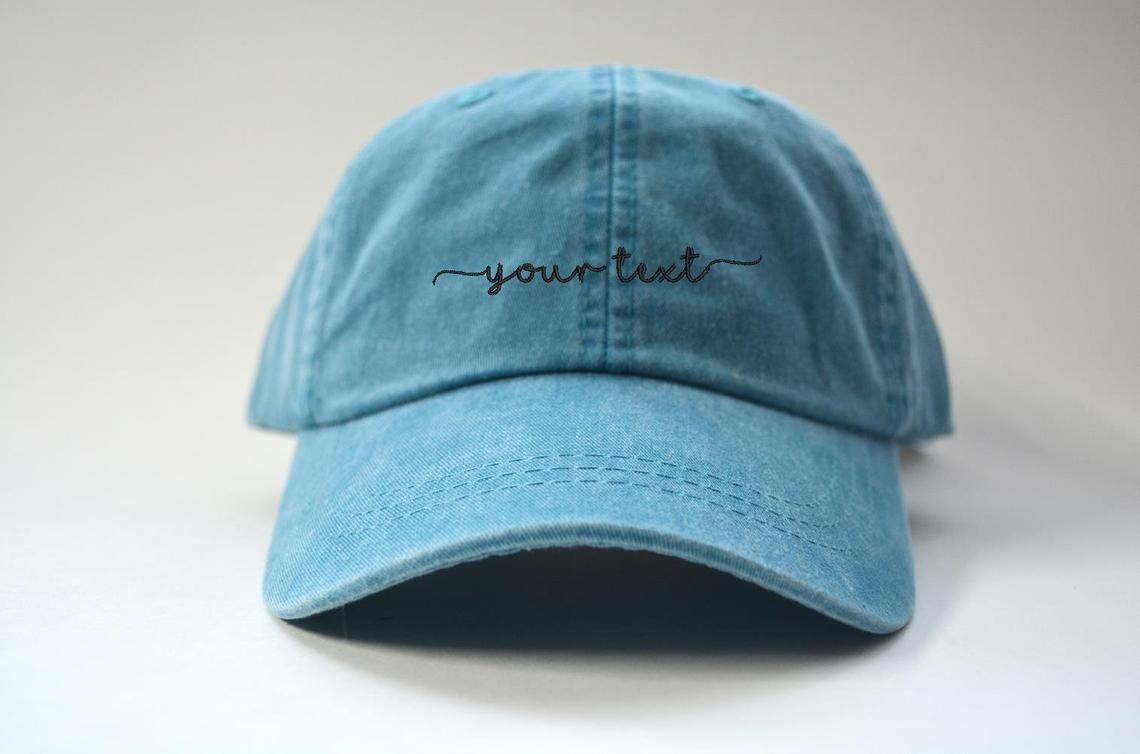 hat that says your text