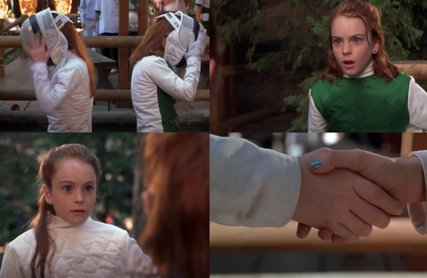 Lindsay Lohan as Hallie Parker and Annie James in the movie &quot;The Parent Trap.&quot;