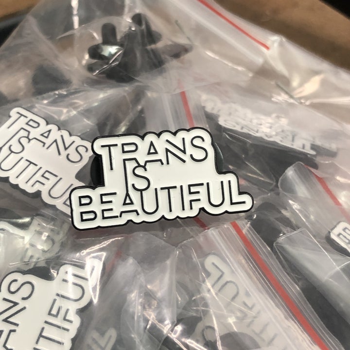 a trans is beautiful pin 