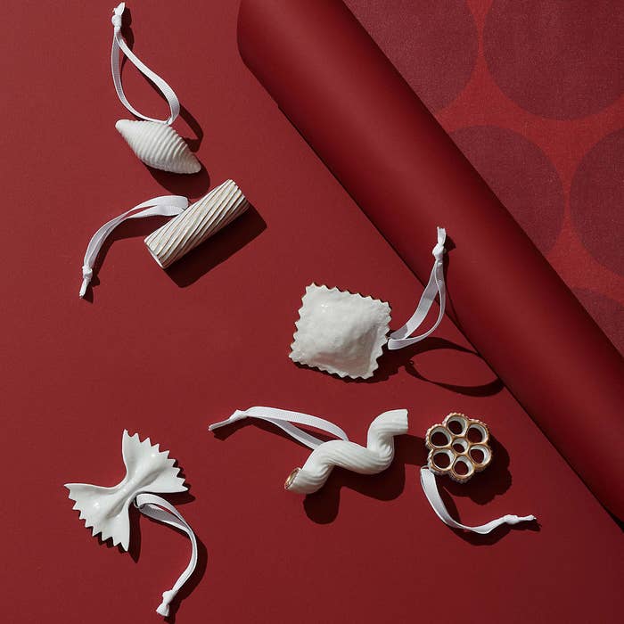 Papa Leo's pasta Christmas ornaments
