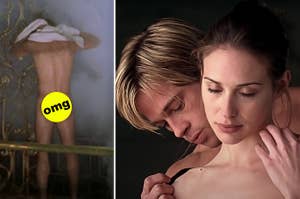 Side-by-side of Ryan Phillippe's butt in "Cruel Intentions" and Brad Pitt's sex scene in "Meet Joe Black"
