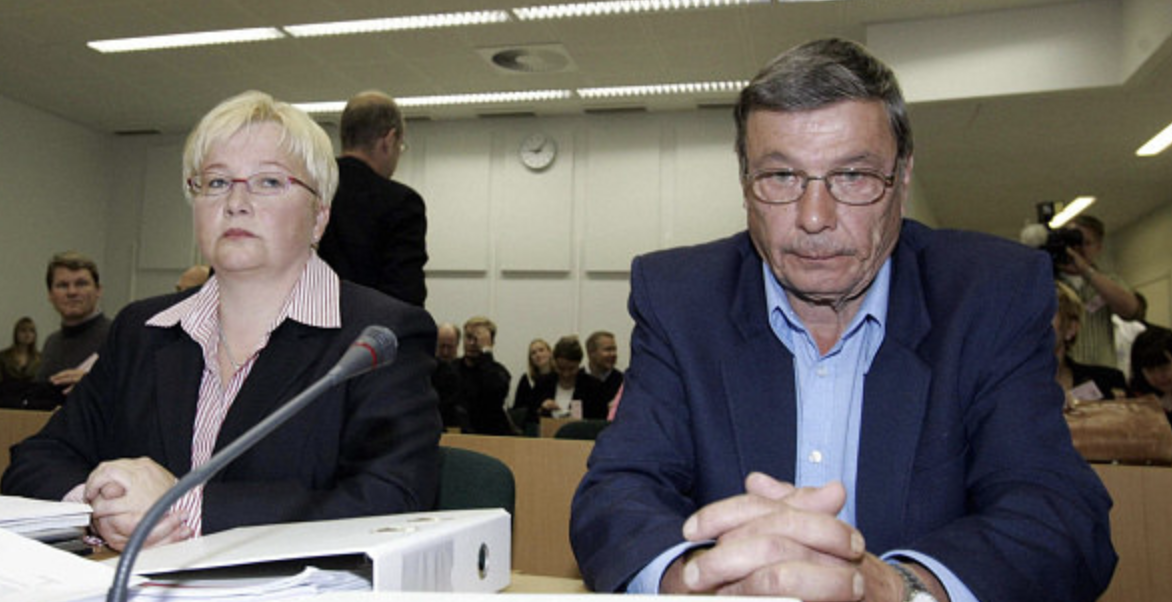 the survivor of the murders, Nils Gustafsson, sits at his trial