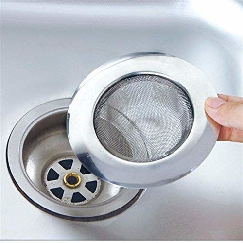 Metal sink strainer.