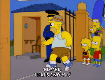 Homer simpson makes a fool of himself in the episode where they visit Australia
