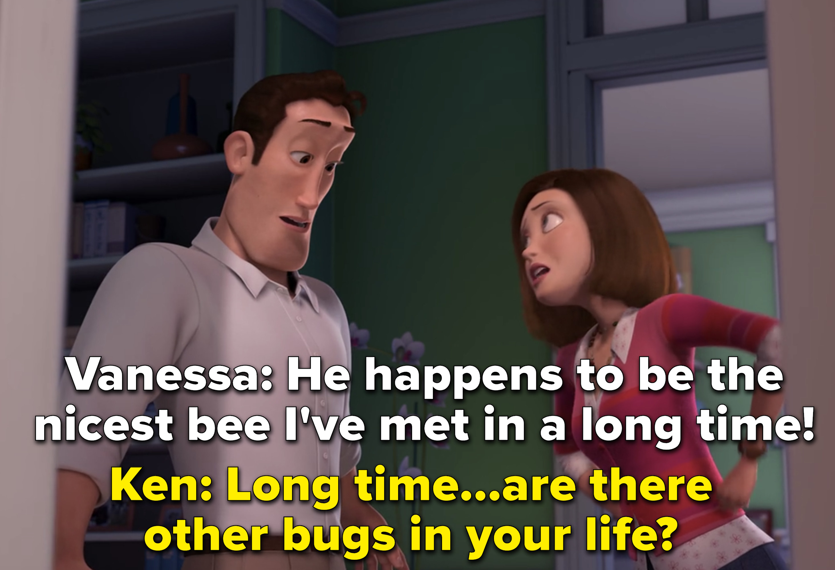 Vanessa says Barry is the nicest bee she&#x27;s met in a long time and Ken asks if there are other bugs in her life