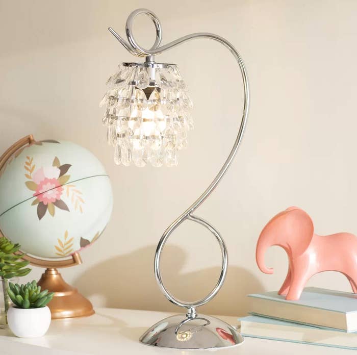 the silver chandelier desk lamp 