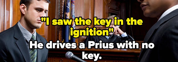 Witness lied about seeing key in the ignition