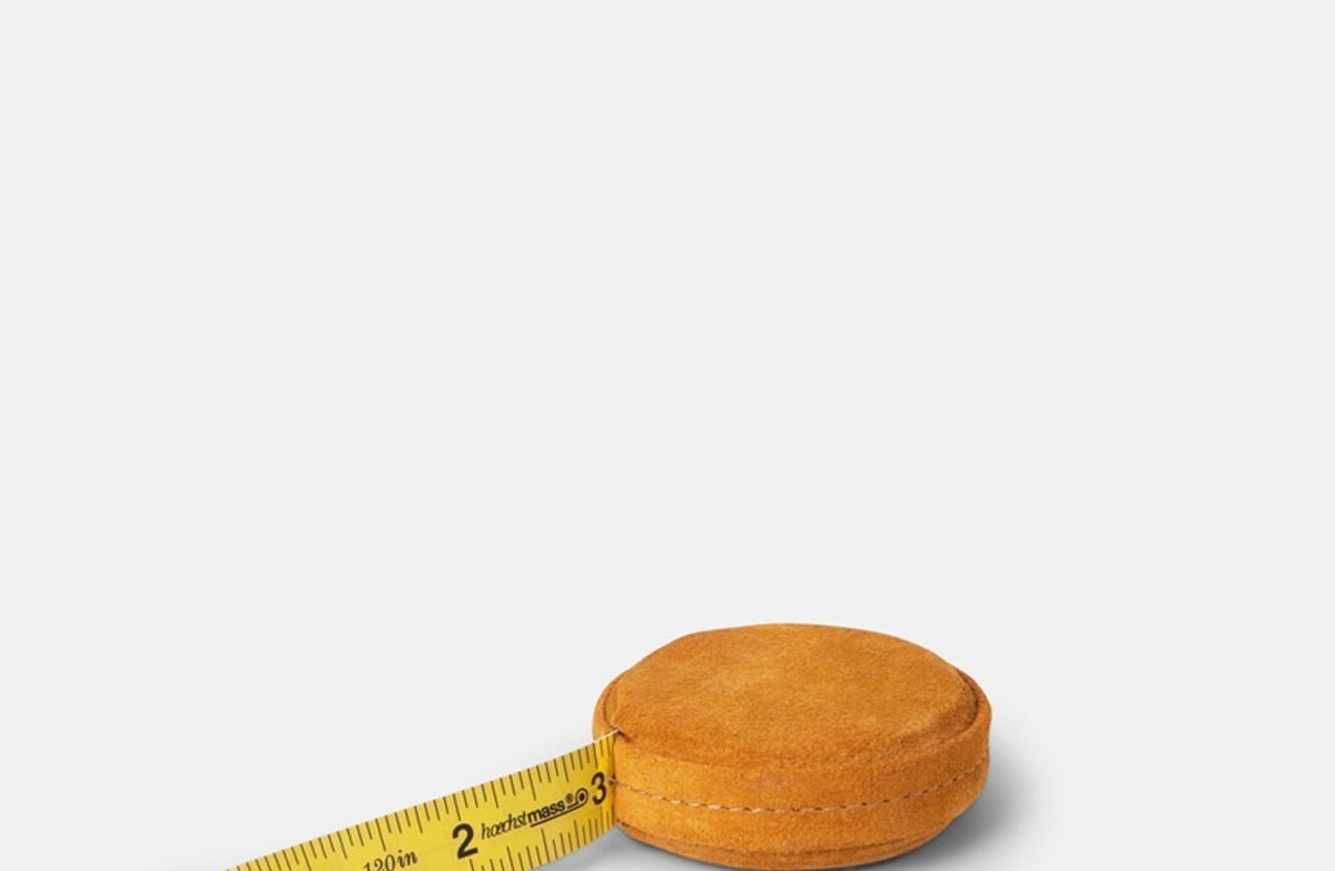 Orange-suede measuring tape 