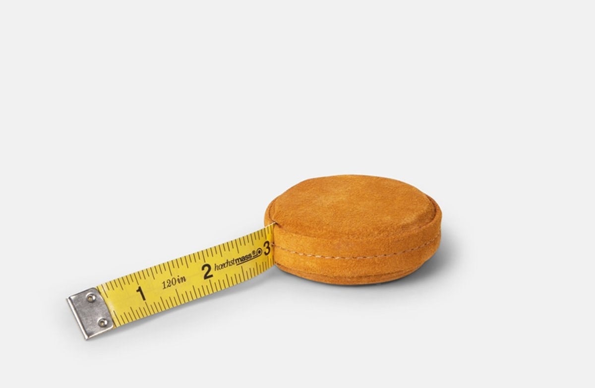 Orange-suede measuring tape 