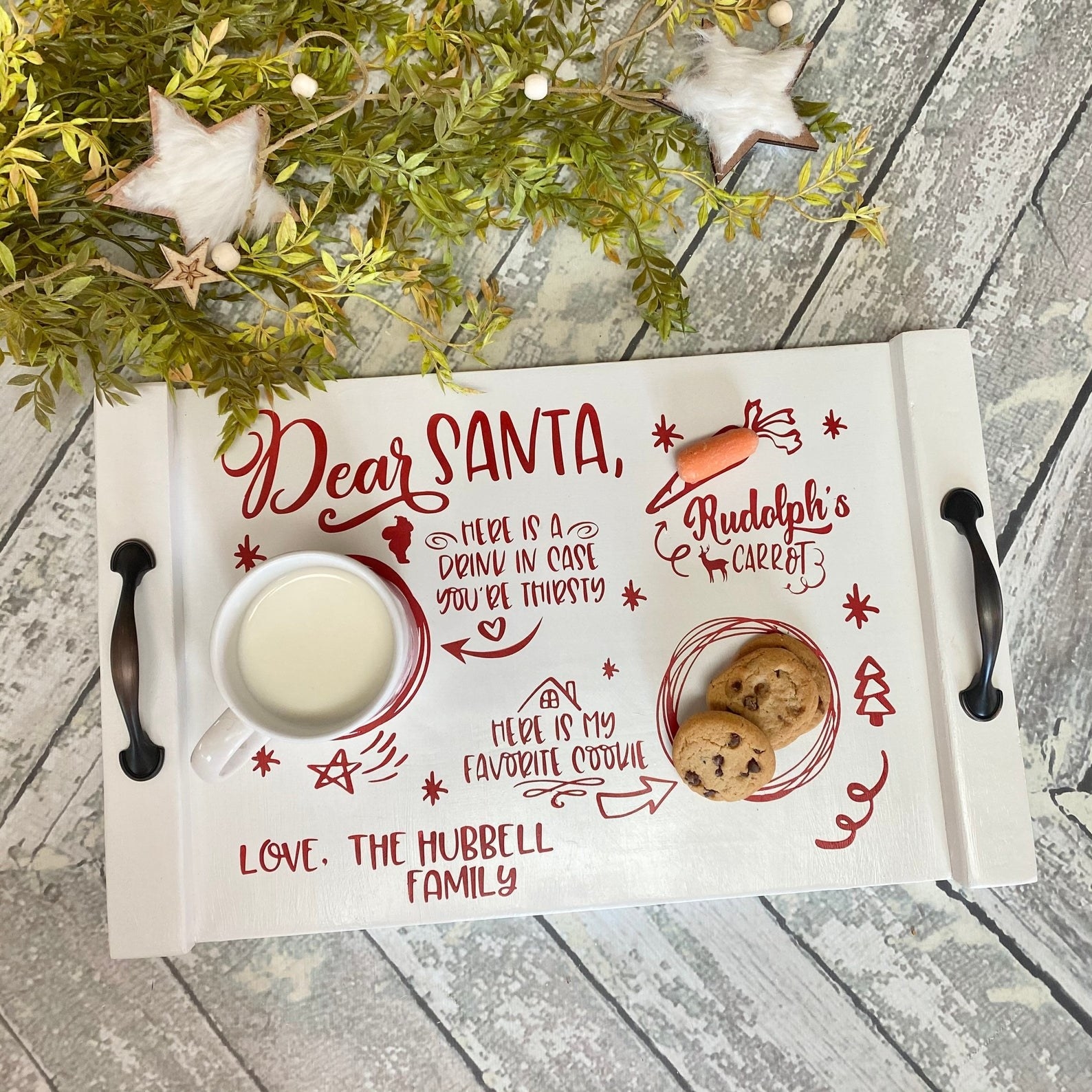 Personalized Santa tray