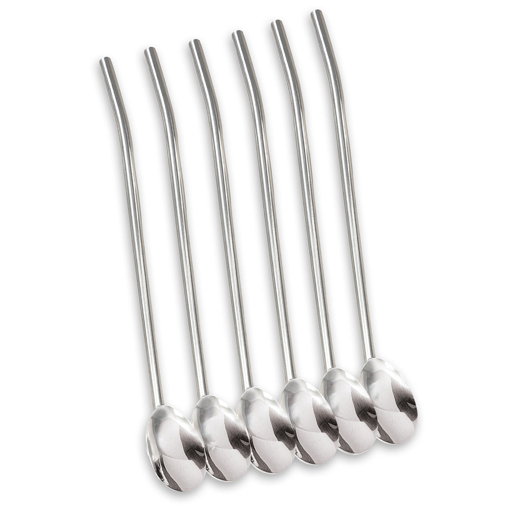 Stainless steel spoon straws