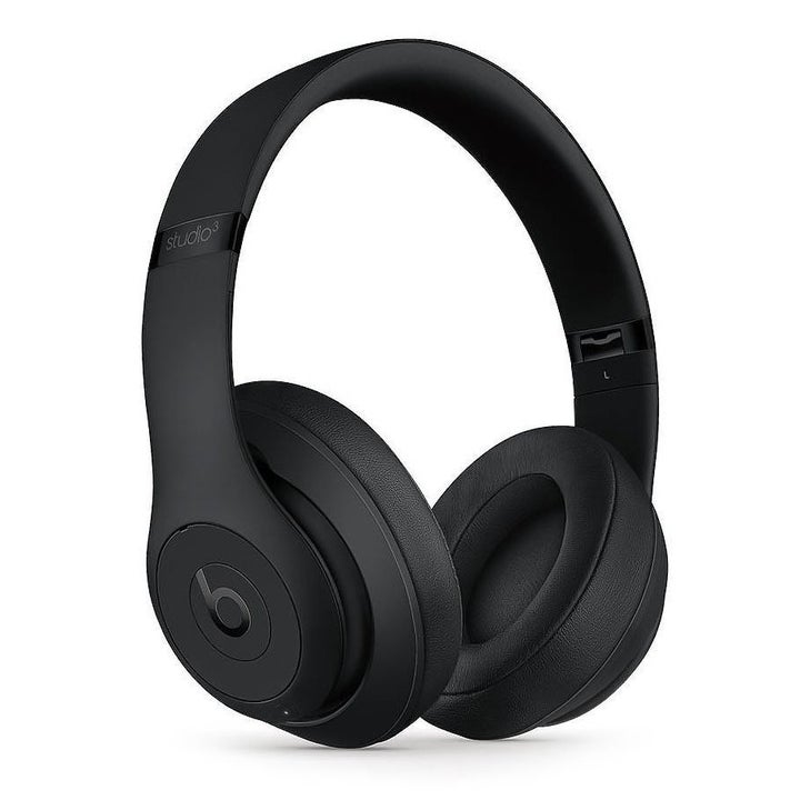 black over-ear headphones