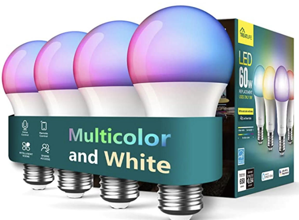 Colorful LED light bulbs