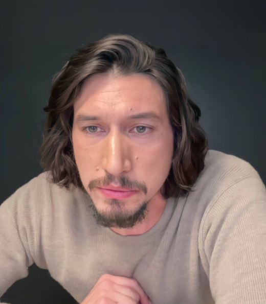 A screenshot of Adam Driver on &quot;Last Week Tonight&quot;