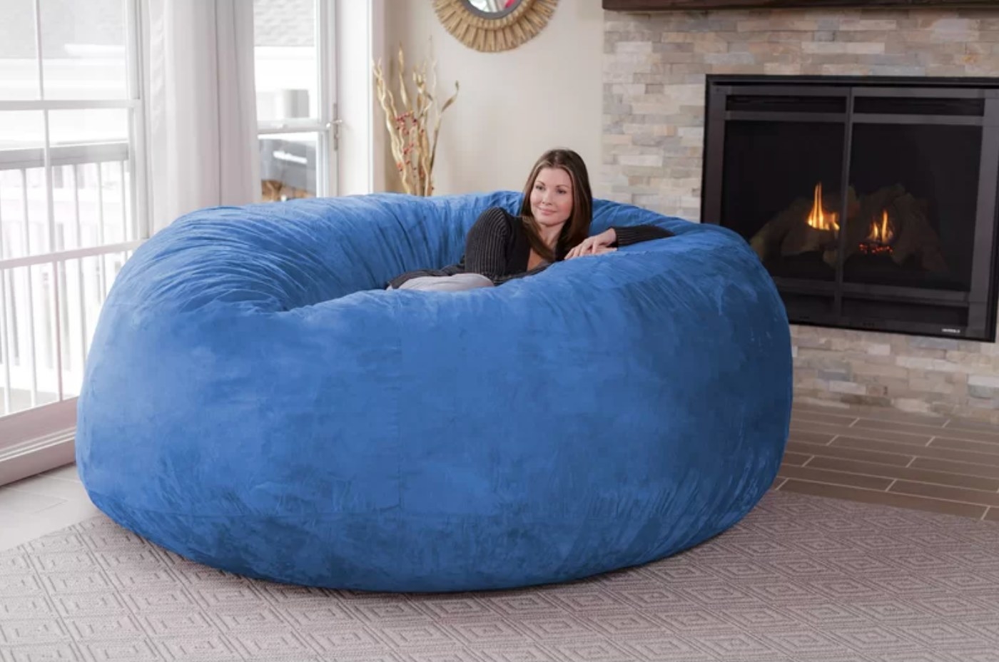 The large classic bean bag in royal blue