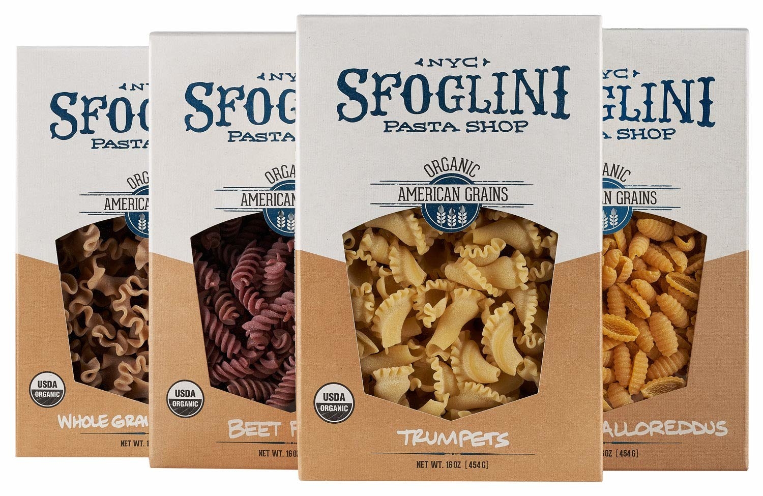 four boxes of pasta