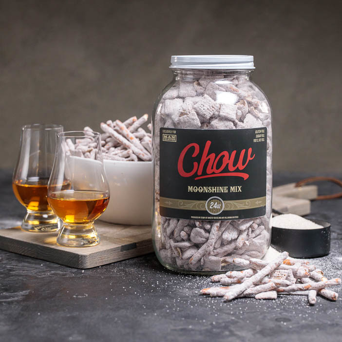 large jar of chow mix