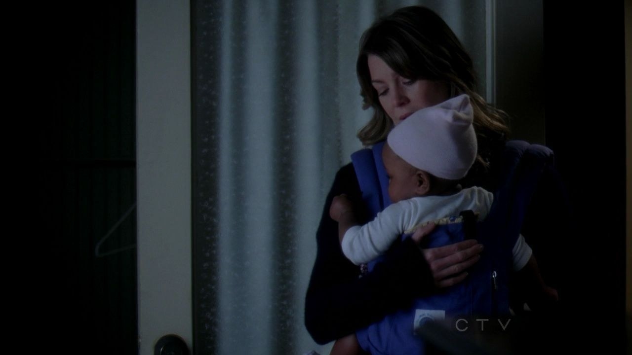 Meredith bringing Zola home for the first time alone.