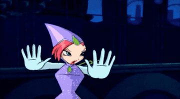 A GIF of the Winx Club girls using their powers