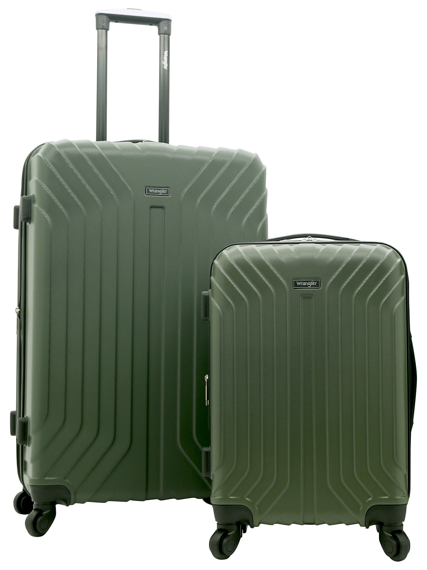 The green luggage