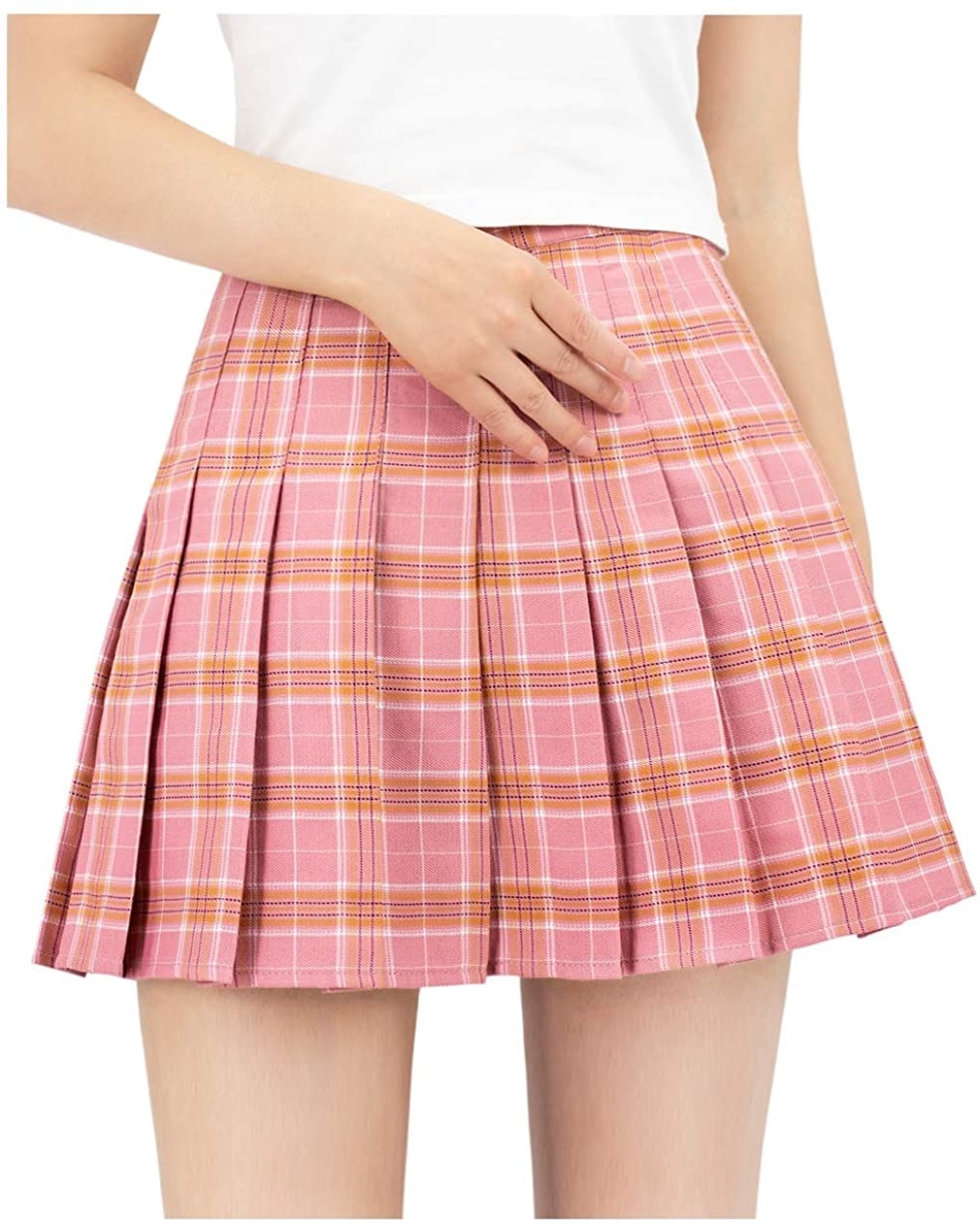 pink plaid skirt target