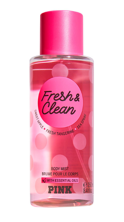 Fresh &amp;amp; Clean Body Mist bottle.