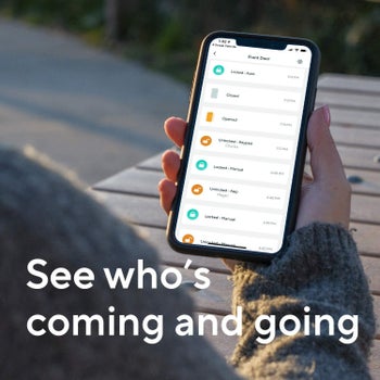 Model holding smartphone with the accompanying app
