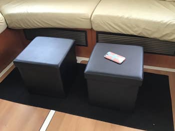 reviewer image of two black songmics storage ottomans