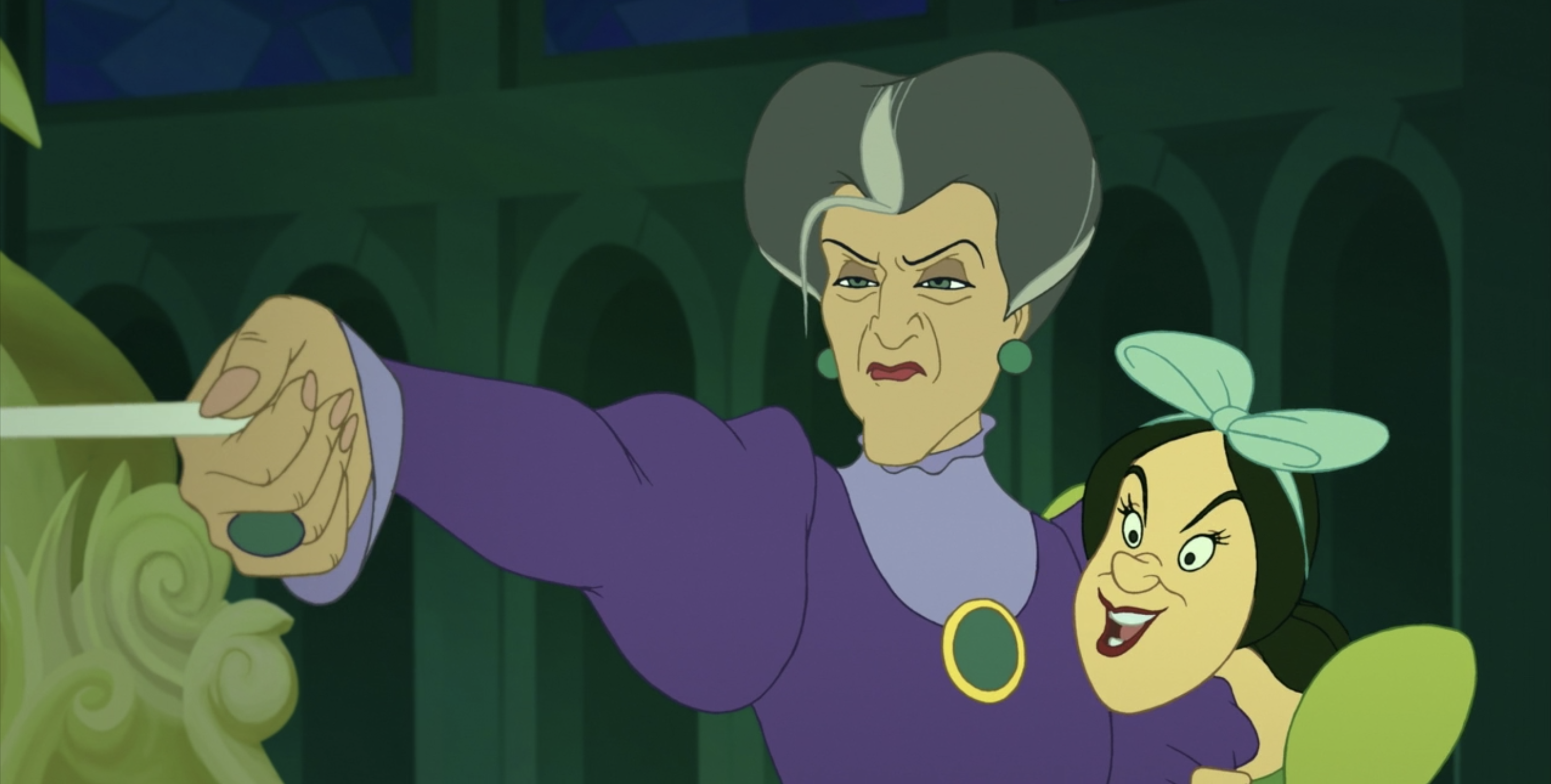 Lady Tremaine using the magic wand