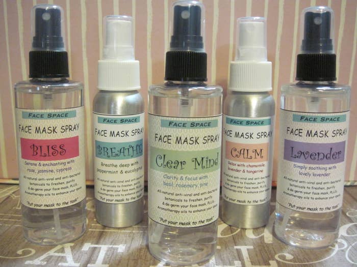 The various face mask spray scents