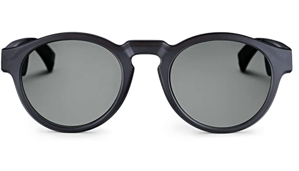 Bose black sunglasses with a rounded frame